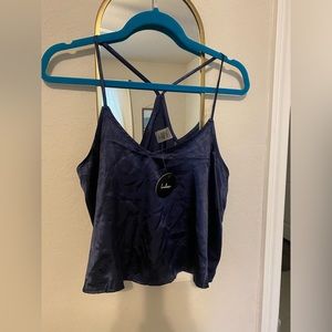 NWT LuLus Cropped Razor Silk Tank